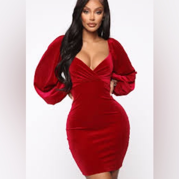 NWOT Fashion Nova Bold Red Mini Dress - Picture 2 of 5